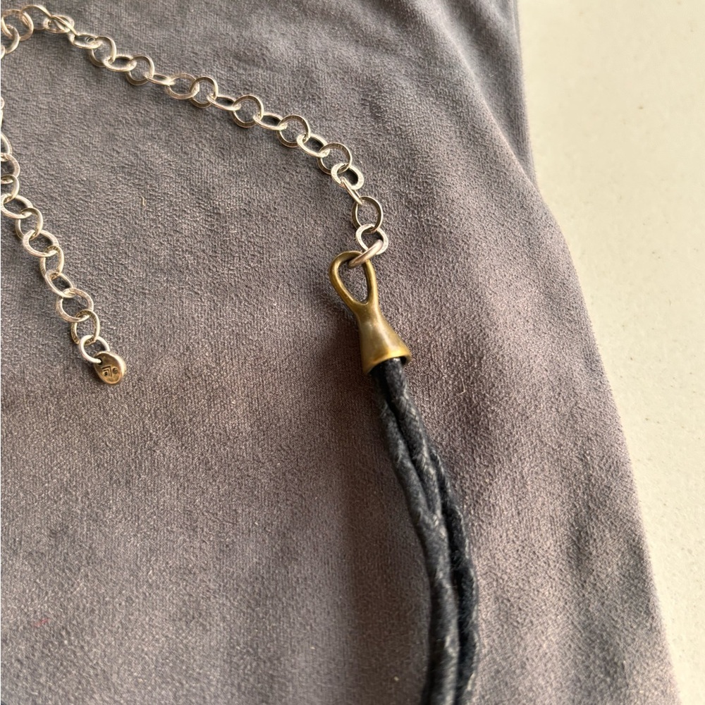 N1893 Retired Silpada Bamboo, Brass & Silver Necklace - Picture 7 of 8